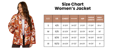TH1070 RUST VINTAGE POPPIE QUITTED JACKET (1 Piece)