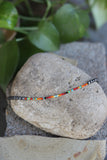 0032 T171 MULTI FAUX SILVER BEAD WITH SEED BEAD CHOKER NL