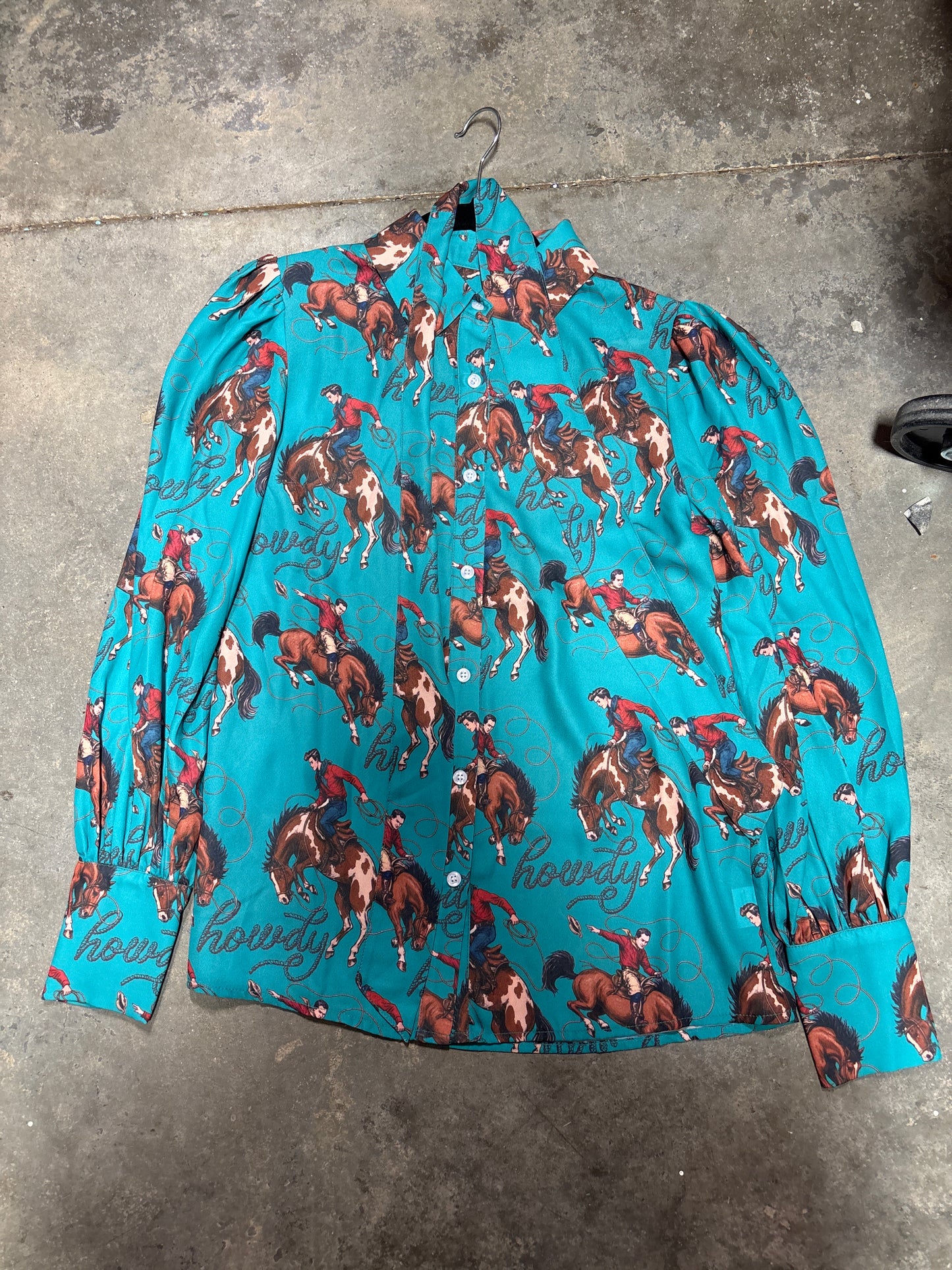 TH11-1  TURQUOISE HOWDY BUCKING HORSE (7 PIECE)