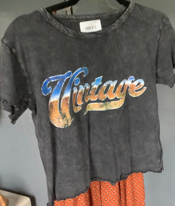 102350 VINTAGE MOM CROP TEE