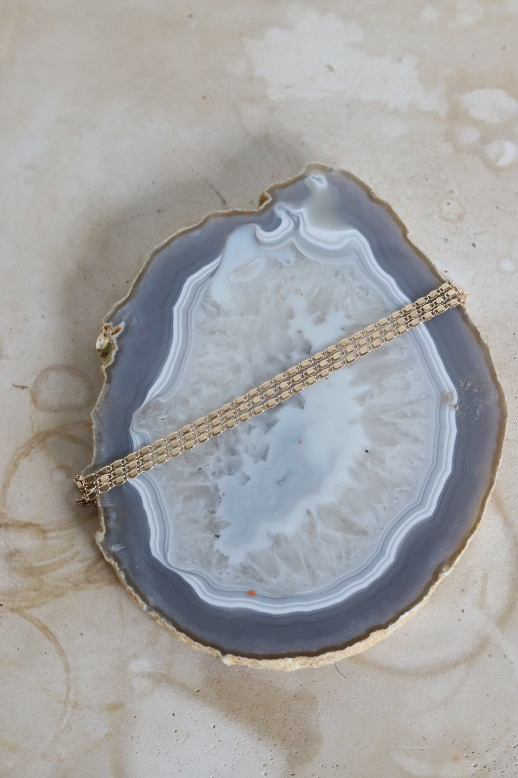 345 H181 TRIPLE STAND GOLD CHOKER NECKLACE