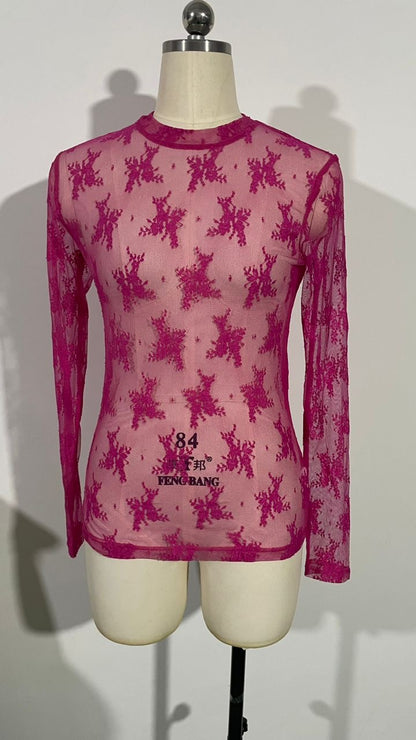 TH1221 NEW FUCHSIA LACE (7 PIECE)