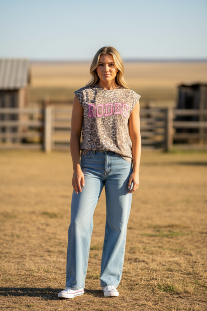 VR3 VINTAGE CHEETAH PINK "RODEO" TANK(7 PIECE- WOMEN)