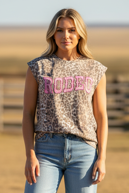 VR3 VINTAGE CHEETAH PINK "RODEO" TANK(7 PIECE- WOMEN)