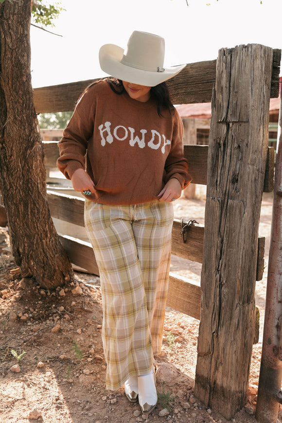 RTS 6938 1 HOWDY BROWN SWEATER (2S-2M-2L-1XL)