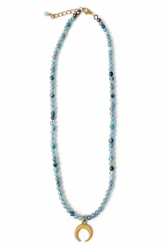 31038 BLUE BEAD MOON PENDANT NL