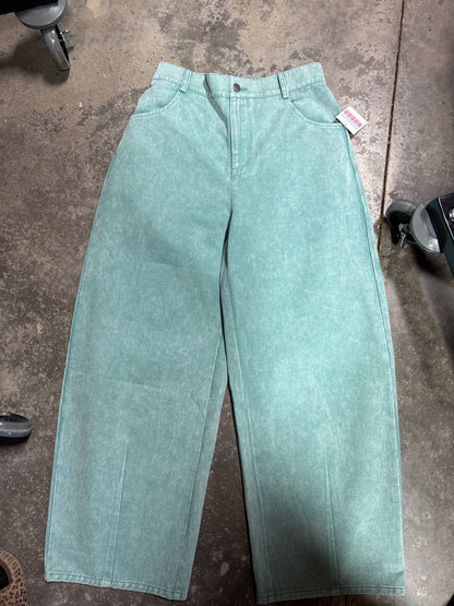 TH61 VINTAGE WASH TURQ WIDE LEGGED BARREL JEAN (7 PIECES)