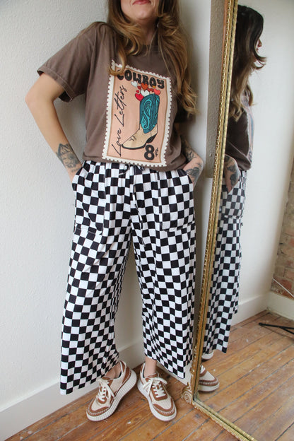 TH2108 S174 BLACK WHITE CHECK PANT (1 Piece)