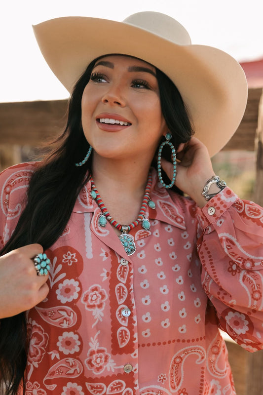 1639 R3-7 TURQ OVAL EARRING