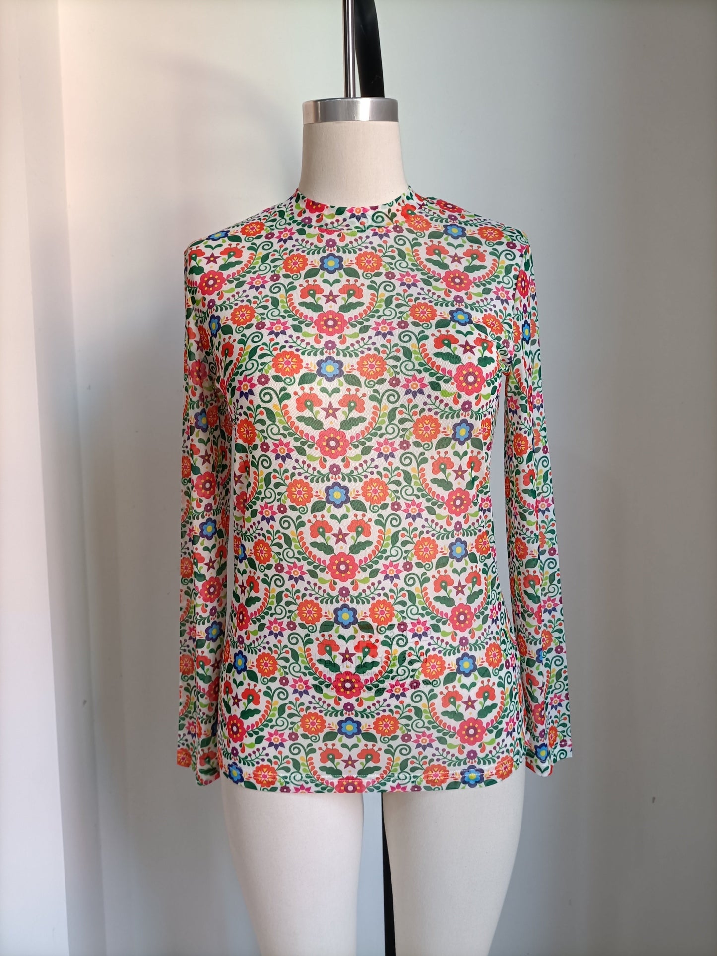 1221 IVORY FIESTA MESH TOP SINGLE