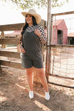1406 VINTAGE WASH BLACK  SHORT ROMPER (6 Piece)