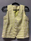 TH160 GREEN GINGHAM SNAP VEST(7)