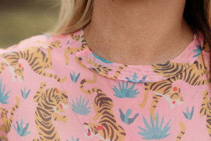 TH1221 PINK TIGER MESH TOP (7 Piece)