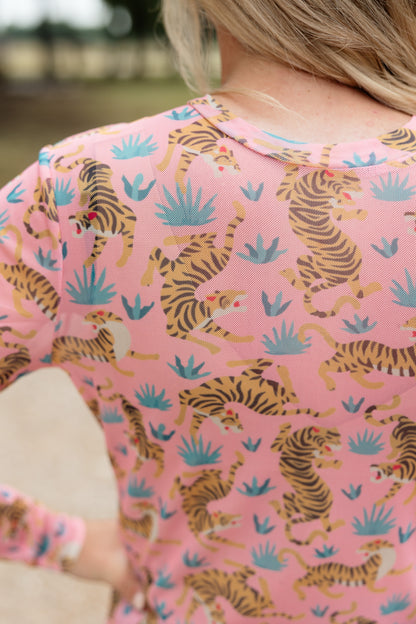 TH1221 PINK TIGER MESH TOP (7 Piece)