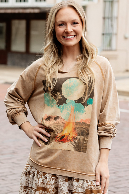 TH1480 CAMPFIRE TAN VINTAGE WASH LONG SLEEVE (7 PIECES)