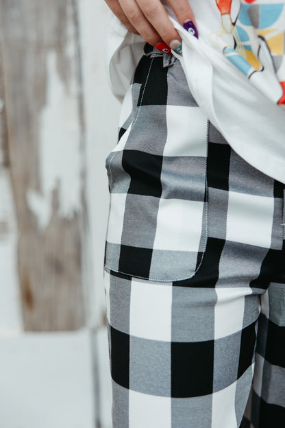 TH56 BLACK GINGHAM  PANT (8 Piece)