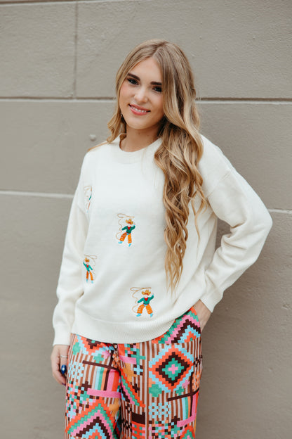 TH7990 ROPING COWBOY PULL OVER SWEATER (7 PIECE)