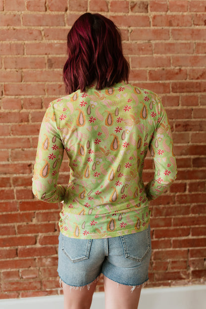TH1221 NEON PAISLEY  MESH TOP (7 Piece)