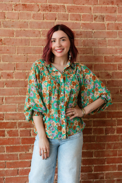 TH24 GREEN FLORAL (7 Piece)