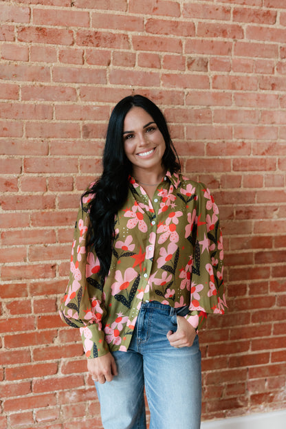 TH11 DOT FLOWER  BLOUSE (7 PIECE)