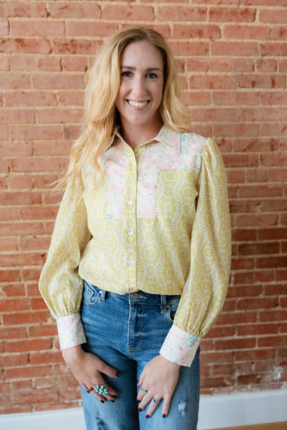 TH2600 PINK FLORAL TOP (7 Piece)
