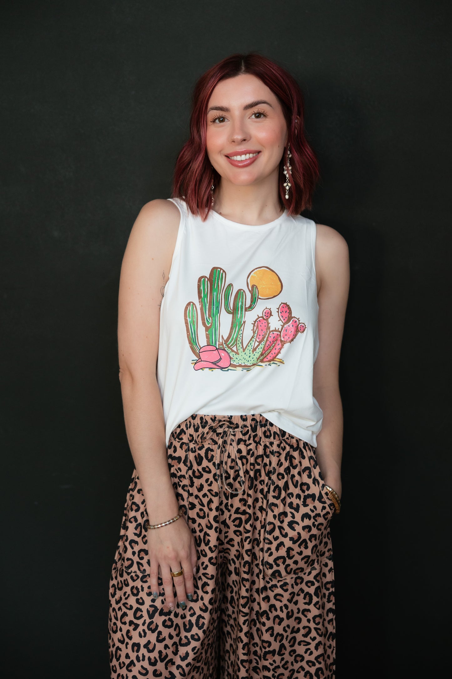 TH81 NEON CACTUS TANK (1 PIECE)