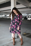 TH6218 LARGE FUSHIA BOOT DRESS