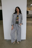 TH19 LARGE Black Striped Western Shirt(7 Piece)