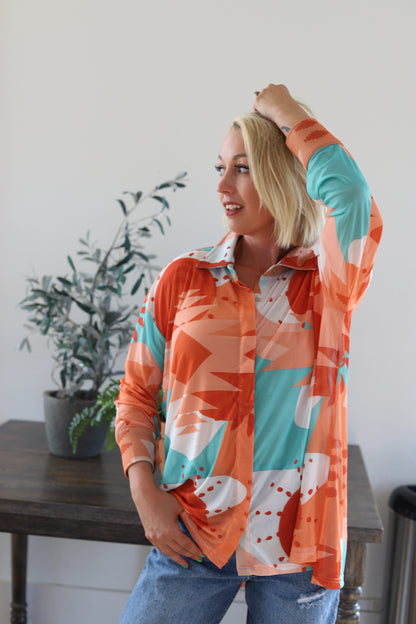 TH1305 R13 SUNSET AZTEC  MESH TOP (6 Pieces)