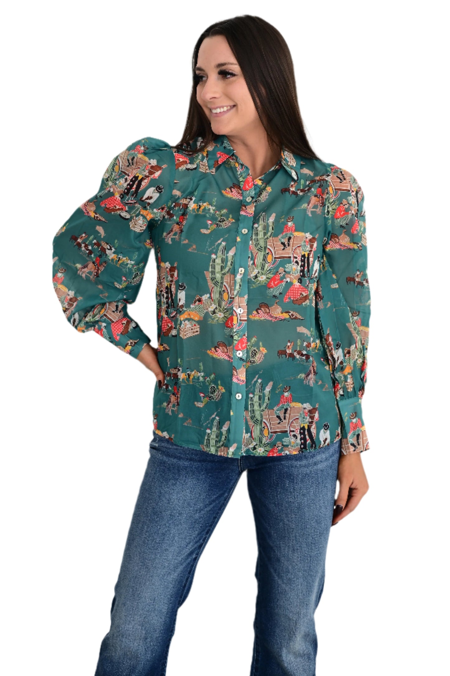 TH11  TURQ WAGON CHIFFON (7 Piece)