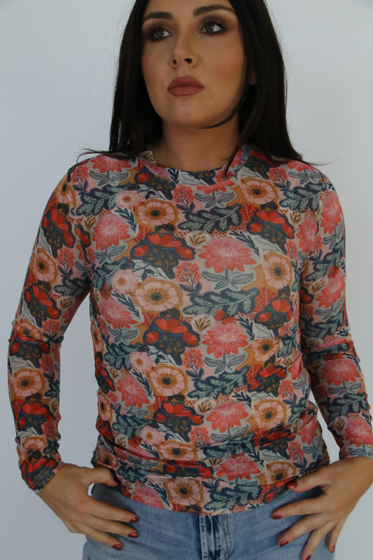 SINGLE SALE TH1221 S43 VINTAGE POPPIE MESH TOP (1 Piece)