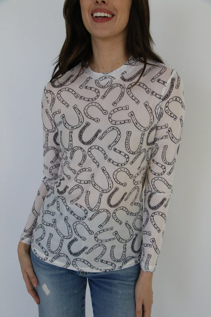 TH1221 S174 HORSESHOE WHITE MESH TOP (1 Piece)