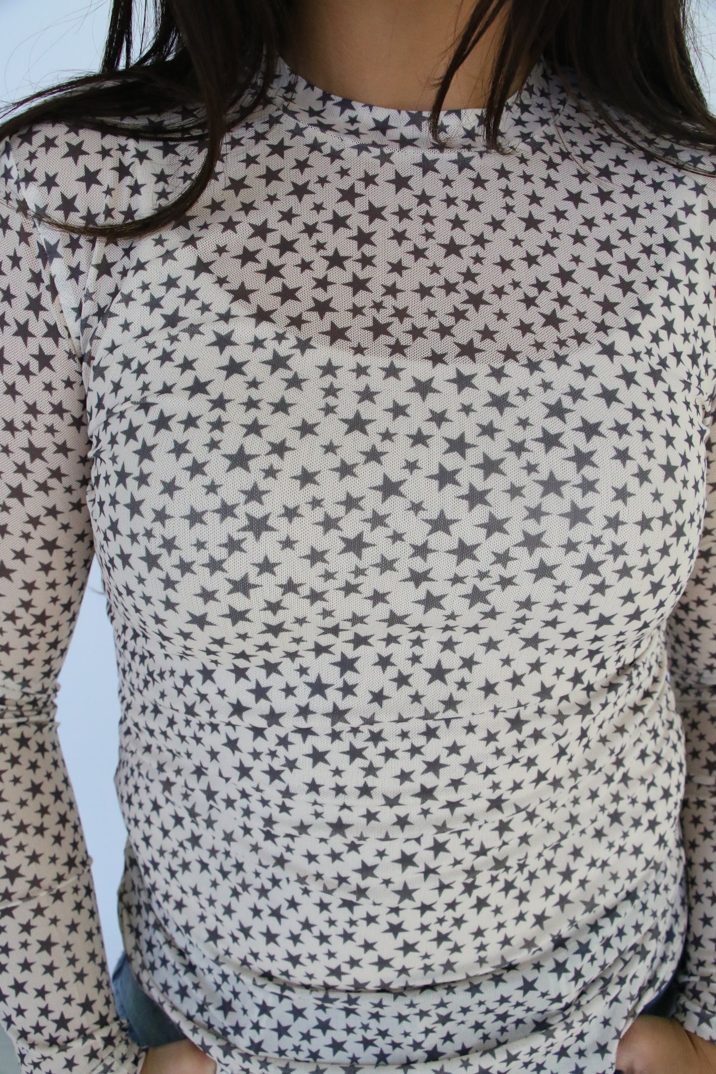 SINGLE SALE TH1221 S43 TINY STAR MESH TOP(1 Piece)