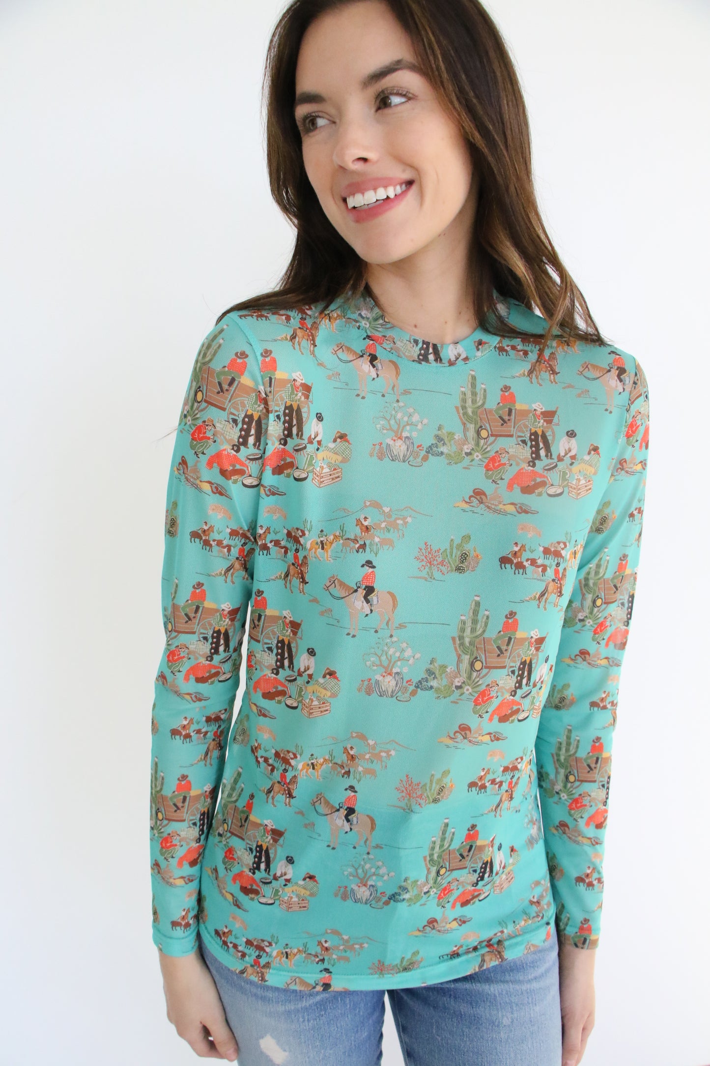 SINGLE SALE S52 TH1221 TURQ WAGON MESH TOP (1 Piece)