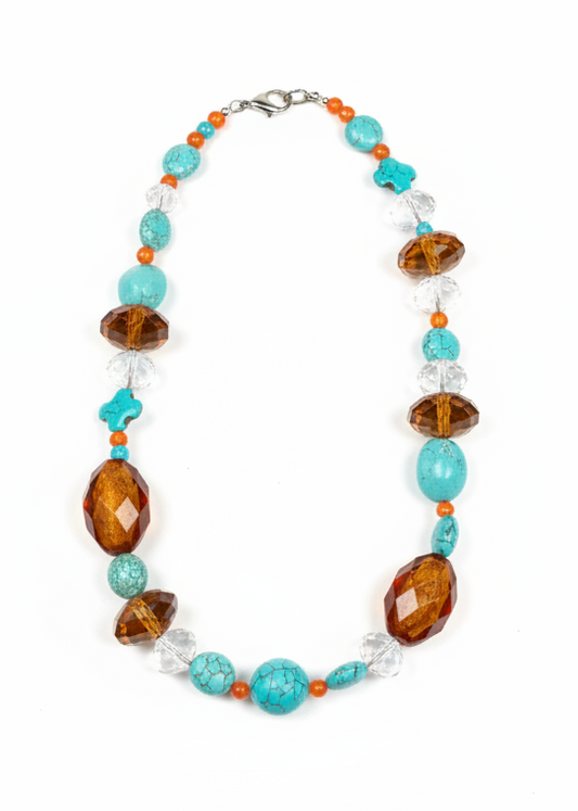 25265 N65 TURQ AND AMBER BEAD NL