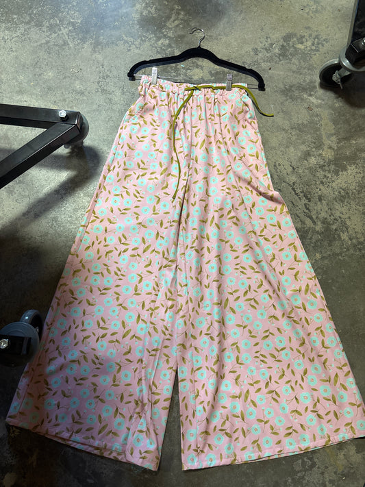 TH2111 BLUSH GREEN PALAZZO PANT