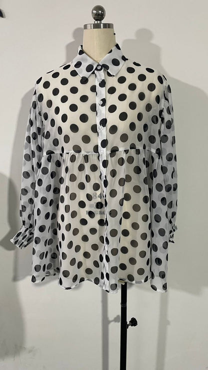 TH2776 IVORY POKA DOTS (7 PIECE)