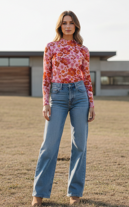 TH1221 PINK BOOT FLORAL (7 Piece)