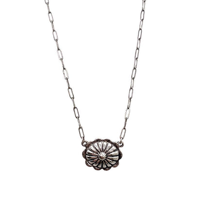 20023 T31 DAINTY CONCHO CHAIN NL- SILVER