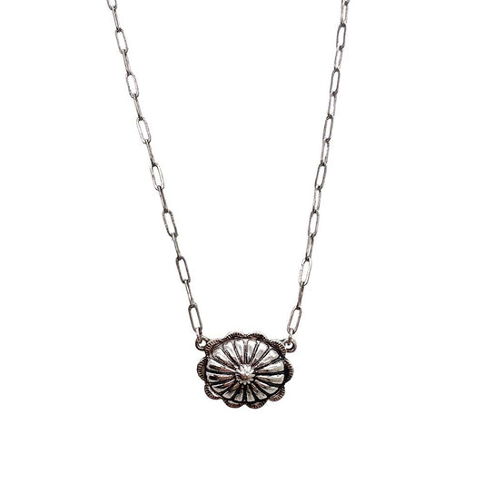 20023 T31 DAINTY CONCHO CHAIN NL- SILVER