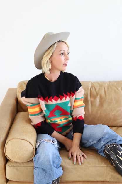 TH9045 BLACK AZTEC SWEATER (1 PIECE)
