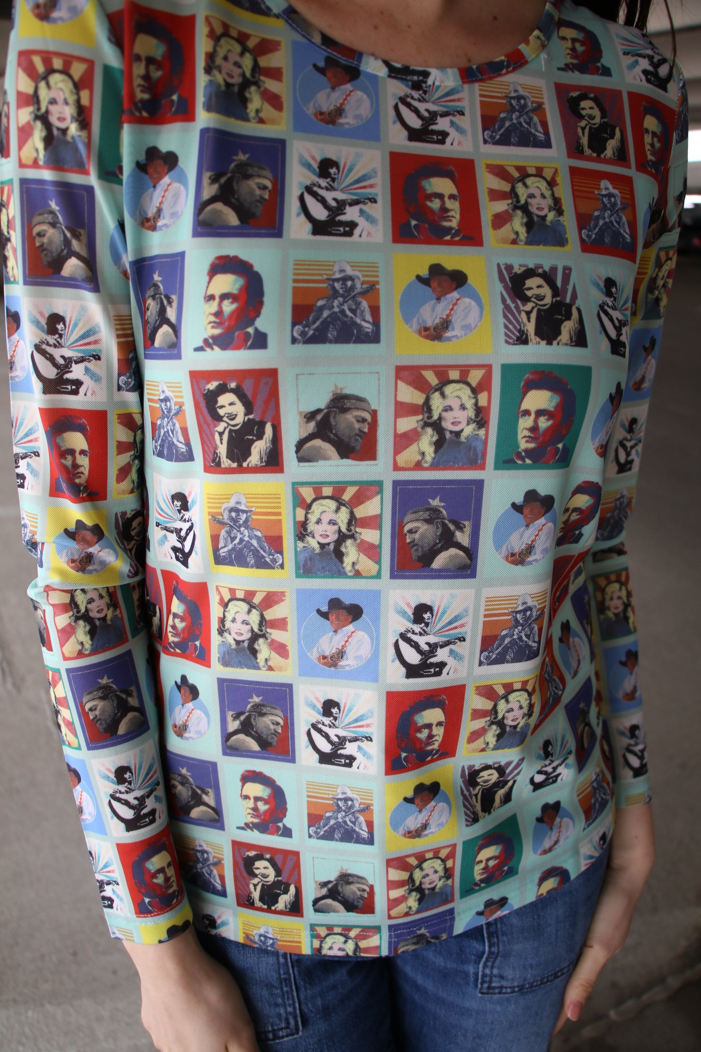 TH1221 S195 COUNTRY WESTERN CHECK TOP(1)