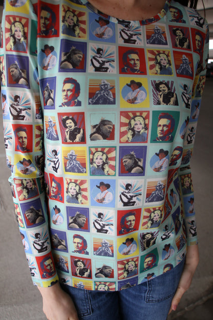 TH1221 S195 COUNTRY WESTERN CHECK TOP(1)