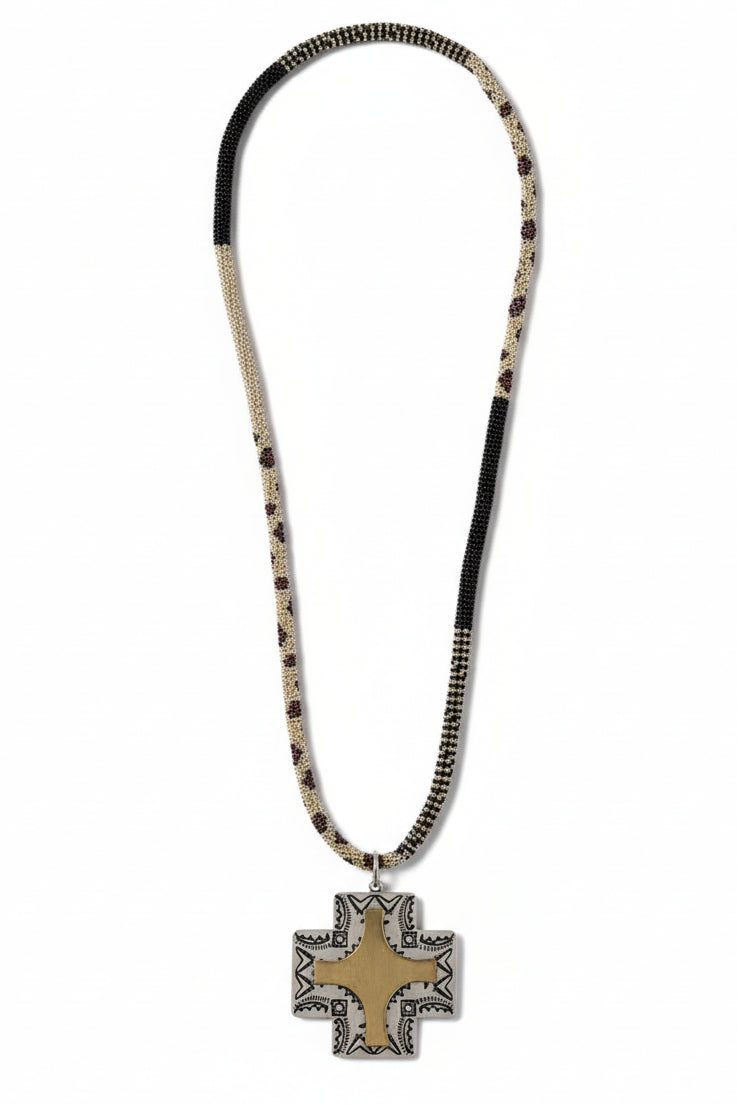 2242619 CHEETAH STRETCH SEEDBEAD CROSS NL