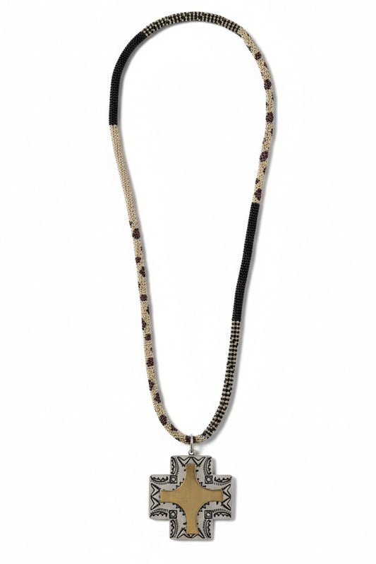 2242619 CHEETAH STRETCH SEEDBEAD CROSS NL