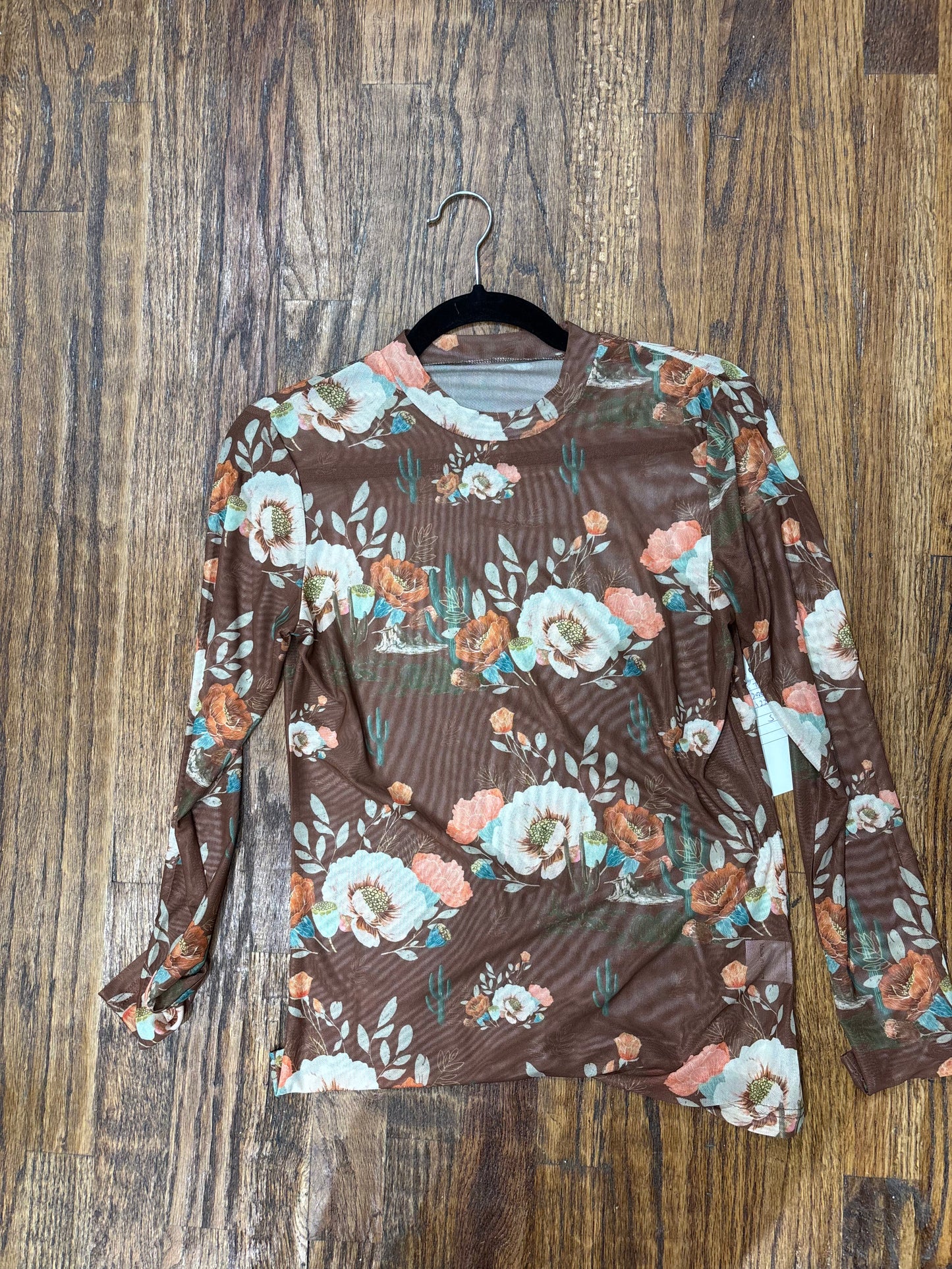 TH1221 BROWN DESERT FLORAL MESH (7 PIECE)