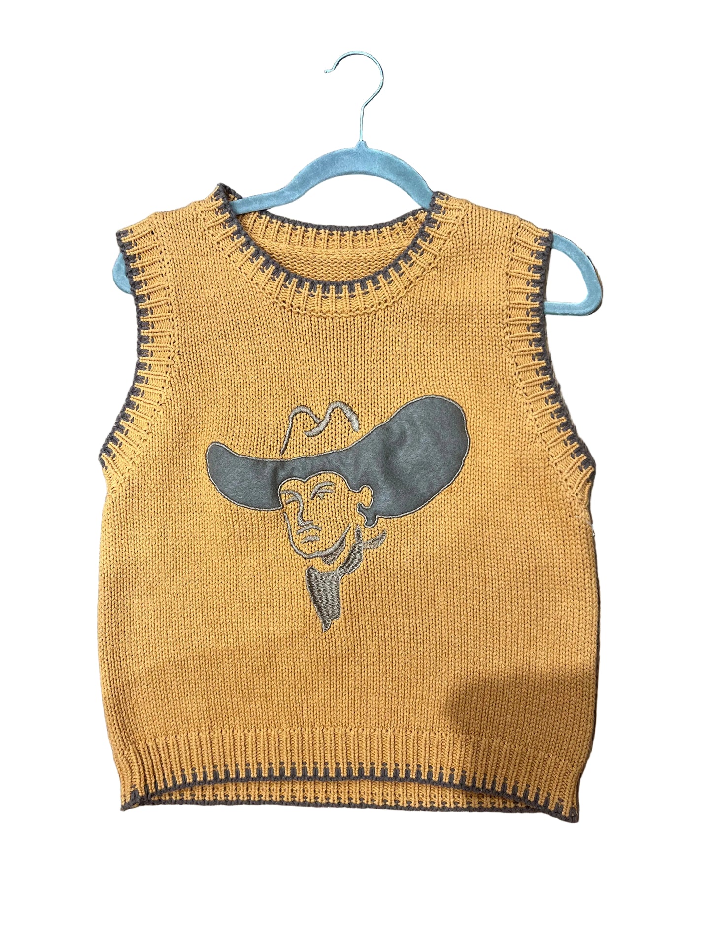 TH4215 TAN BIG HAT COWBOY SWEATER VEST (7 PIECE)