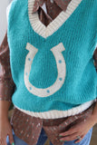 TH4213 HORSESHOE VNECK SWEATER