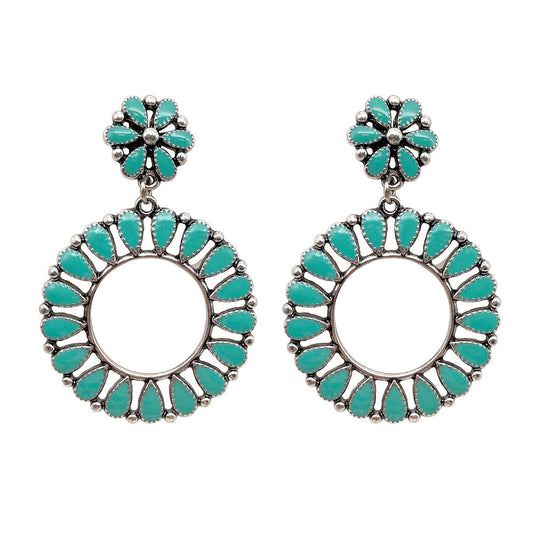 1428 T134 TURQ DANGLE ER