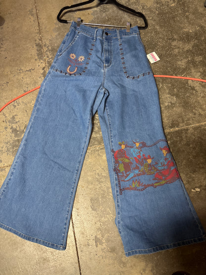 TH228 CAMPFIRE WIDE LEGGED DENIM JEAN (7 PIECE)
